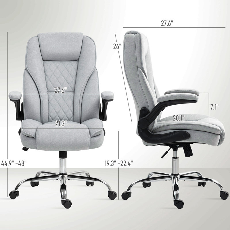 Chaise de bureau à haut dossier, conception ergonomique réglable pour la maison et le bureau