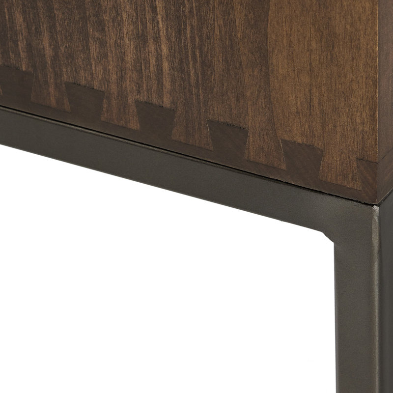 Trey 4 - Drawer Solid Wood File Cabinet, Brown