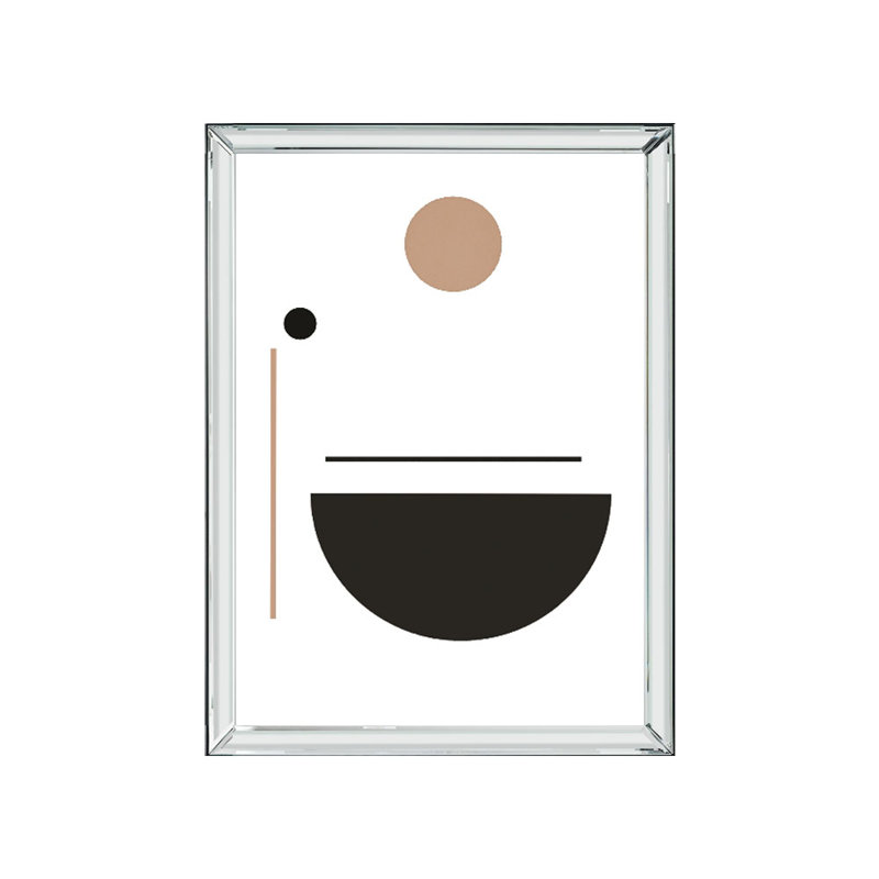 Geometry 2 Contemporary Abstract - Single Picture Frame Print, Bevelled Mirror, 195.58 cm H x 144.78 cm W