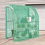 Serre avec abri en acier vert et étagère pour espace extérieur, 31 x 15,4 x 33,4 po-132848989