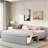 Upholstered L-shaped Upholstered Daybed With Pop Up Trundle-2010780822
