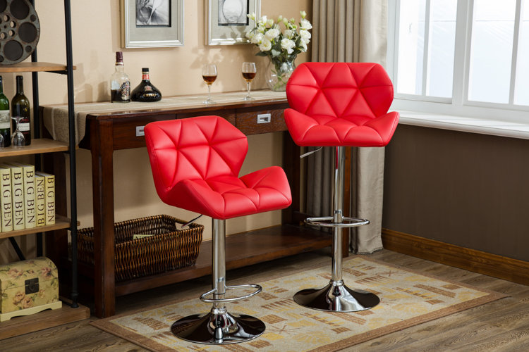Marceline Swivel Adjustable Height Bar Stool