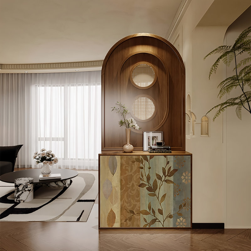 Nouvelle cloison de style minimaliste en bois massif 47,24 ", H 86,61 po x l 47,24 po x P 13,78 po