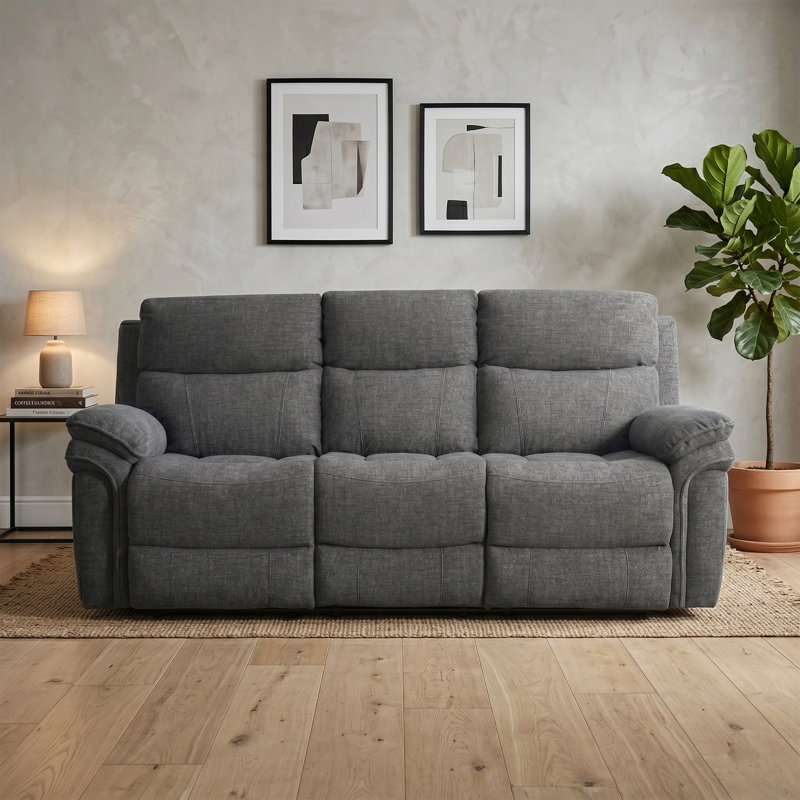 Coombs 3 Seater Electric Reclining Sofa, Dark Grey