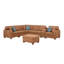 Canapé modulaire à accoudoirs carrés 125,25 po-100845871