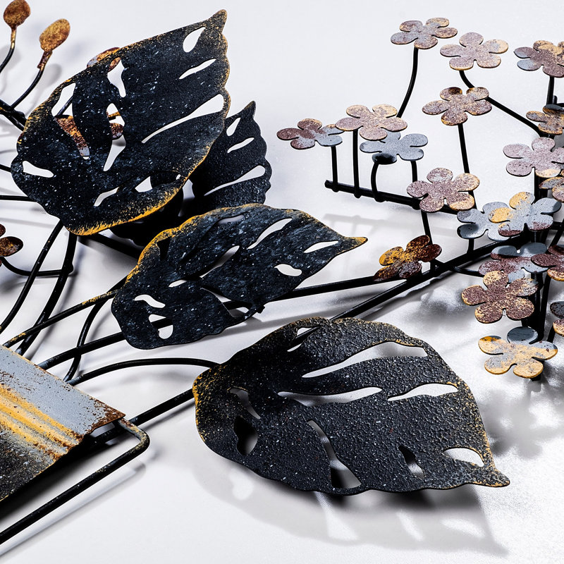 Handmade Decorative Metal Wall Accessory, 18.5 x 21.7 inches | 100% Metal, Thickness: 0.06 inches | Unique Hand-Painted Design, Wall-Mountable | Perfect for Home Decor, Adds Character & Style to Any Space