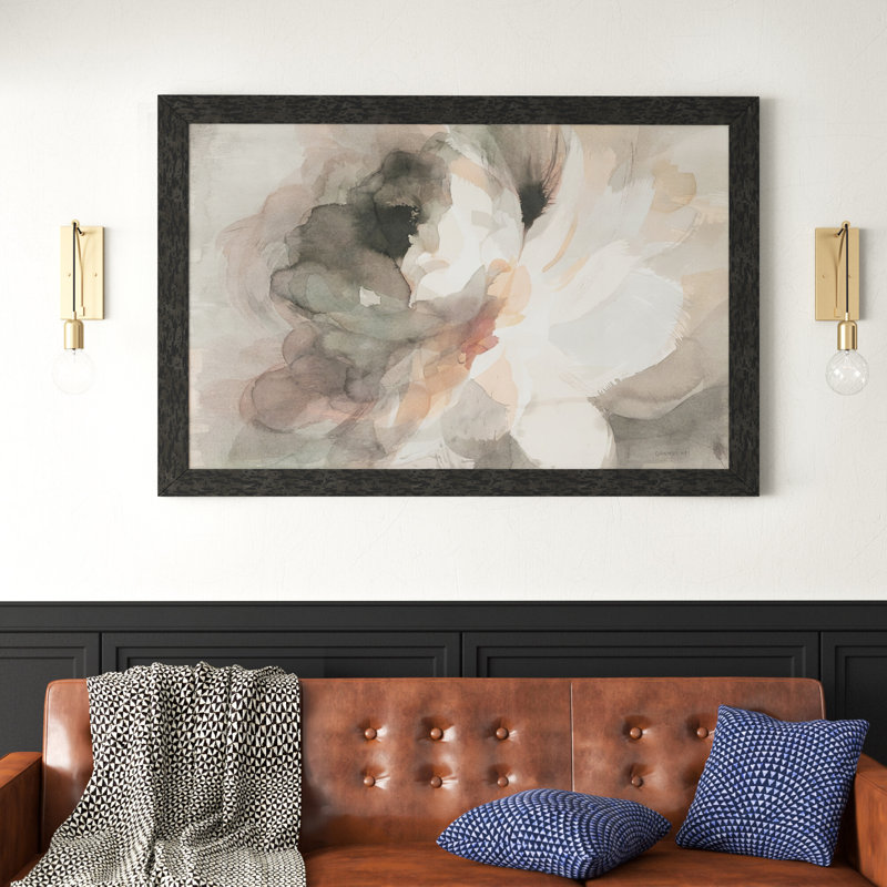 Abstract Peony by Danhui Nai - Print on Canvas, Black Framed, 152.5 cm H x 101.5 cm W