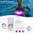 Floating Pool Lights, Pool Light With 6 Dynamic Lighting Effects, IP68 Waterproof Pool Lights That Float, Rechargeable RGB Upper And Lower Colour Changing Lights For Hot Tub, Patio 4 Pack