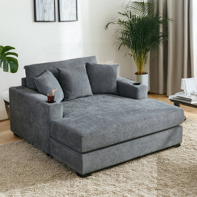 Chaise longue rembourrée Shanese