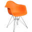 Chaise en plastique Herculaneum avec base chromée-24628024
