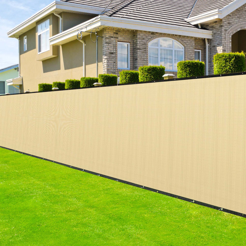 Polyethylene Plastic, Beige, 6 ft. H x 25 ft. W