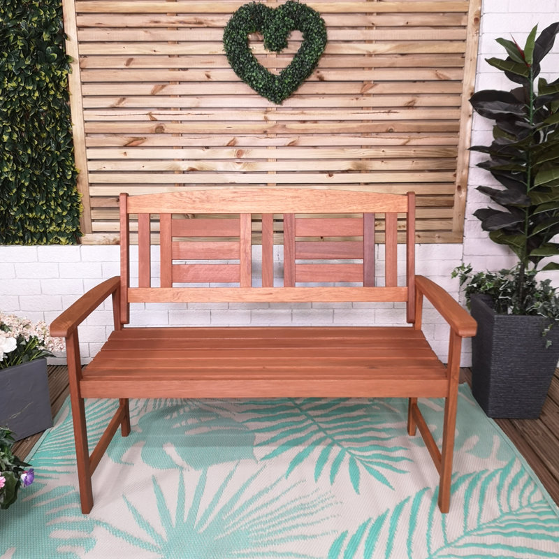 Patio Dining Set with, 6 Pieces: Table, 2 Benches, 2 Chairs, Umbrella
