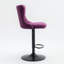 Ensemble de 2 tabourets pivotants en velours avec siège réglable-1196578087
