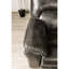 Fauteuil oscillant inclinable au fini gris foncé avec accoudoirs oscillants de style transitionnel