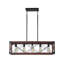 Luminaire suspendu linéaire ajustable rustique 5 lumières Farmhouse-924394432-924394437