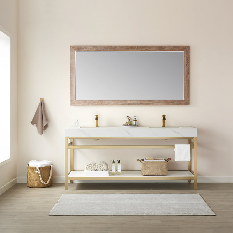 Engineered Wood Wall Mirror, North American Logs, 36" x 48"