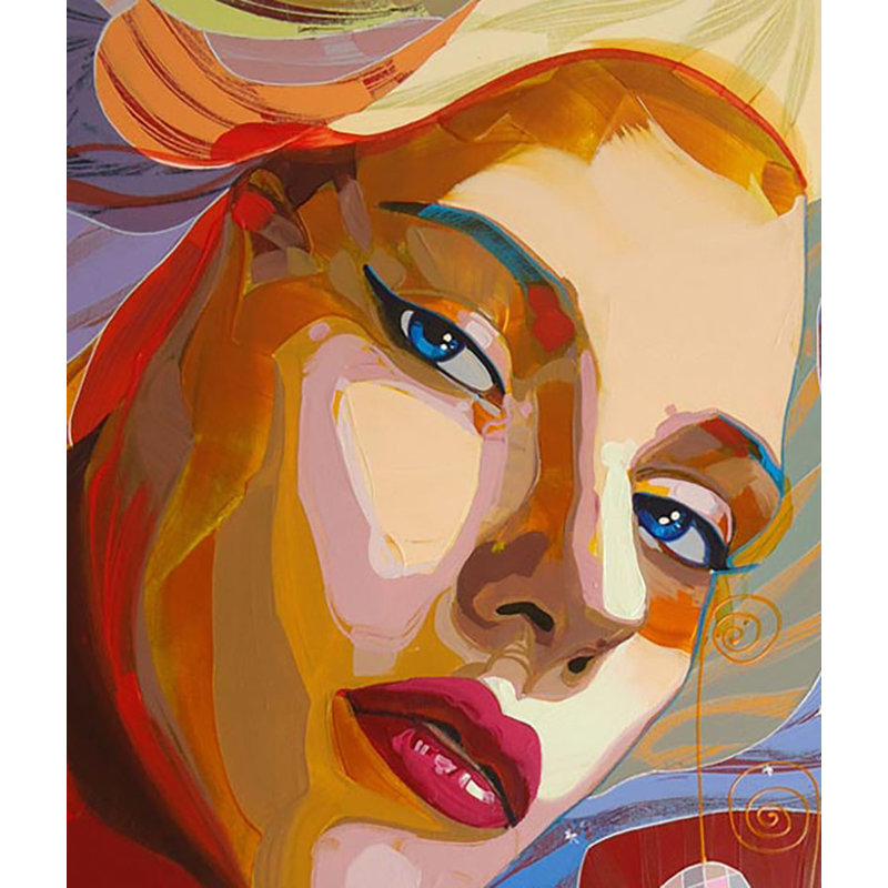 Blue Eyes, limited edition giclee on canvas by Tadeo Zavalata, 36x48 rolled.
