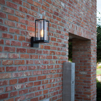 Farana Black Outdoor Armed Sconce