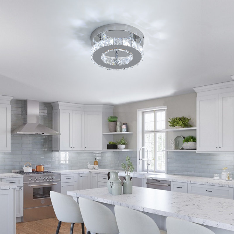 Fumihito Round Crystal Flush Mount Ceiling Light