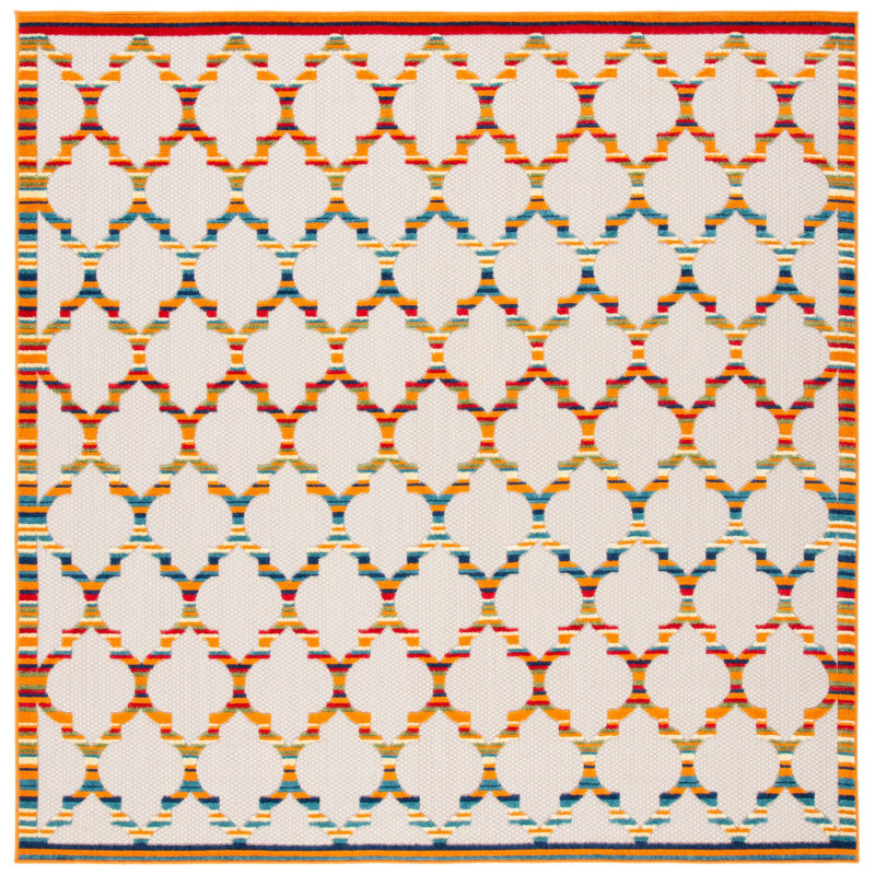 Tapis à performance géométrique Dellora, Carré 6 pi 7 po