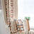 2pcs Curtains Geometric Patterned Coffee Brown Drapes Tassel Window Curtain-116384293