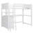 Wooden Loft Bed with Desk, Drawers and Shelves, Multifunctional Space-Saving Bed for Kids and Teens-1232510287-1232510284