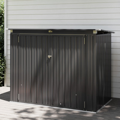 6 Ft. W X 3 Ft. D Galvanized Steel Horizontal Garage Shed