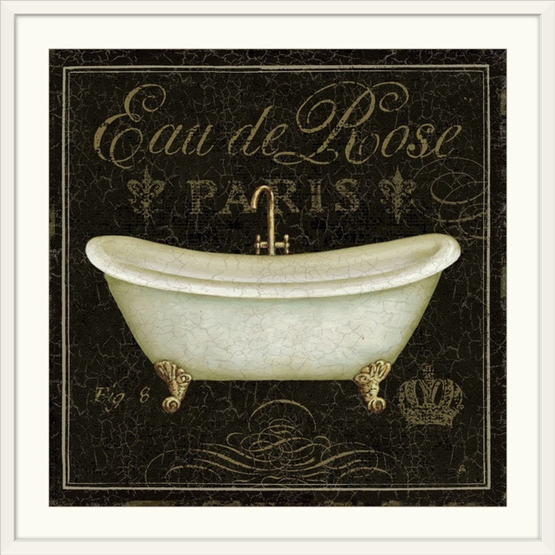 «Luxury Bath» par Daphne Brissonnet, impression de luxe, H 32 po x l 32 po x P 1 po, Cadre blanc