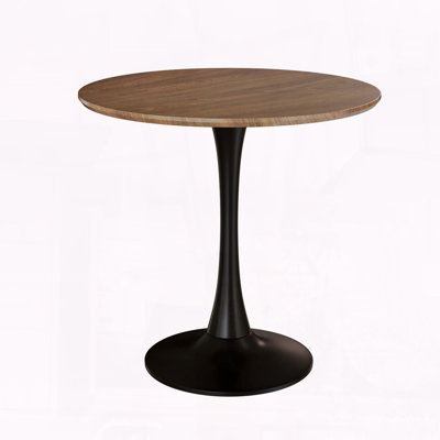 Table de salle à manger tulipe de luxe 24 pouces avec grain de bois profond
