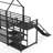 Kids Twin Metal House Bunk Bed with Storage Stairs and Slide-1421931176-1416927063