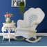 Serpentine Wicker Rocking Chair