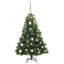  Artificial Christmas Tree with 150 LEDs Green PE and PVC-584376323-584376347