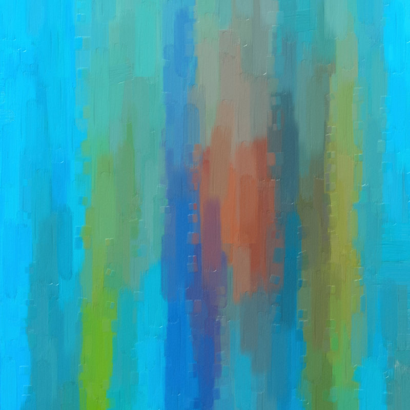 Abstract Painted Background - Wrapped Canvas Painting, 30cm H x 30cm W x 3.8cm D