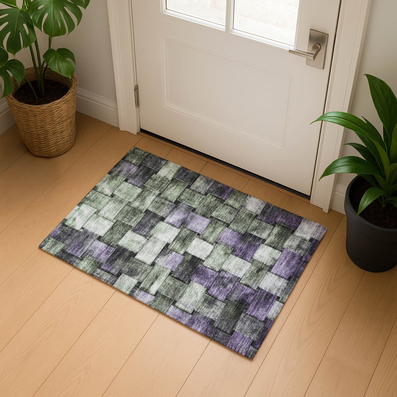 Premium Machine Washable Stripes Rug, Rectangle 1'8" x 2'6"