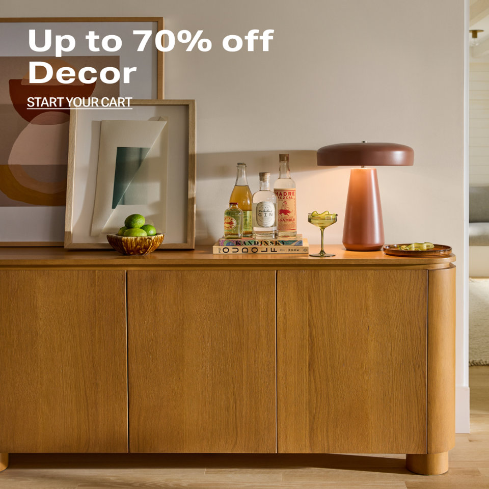 Up to 70% off Decor, Start Your Cart