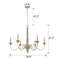Lustre en bois 6 lumières