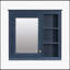 Armoire de salle de bain polyvalente avec miroir et plusieurs tablettes pour un rangement optimal