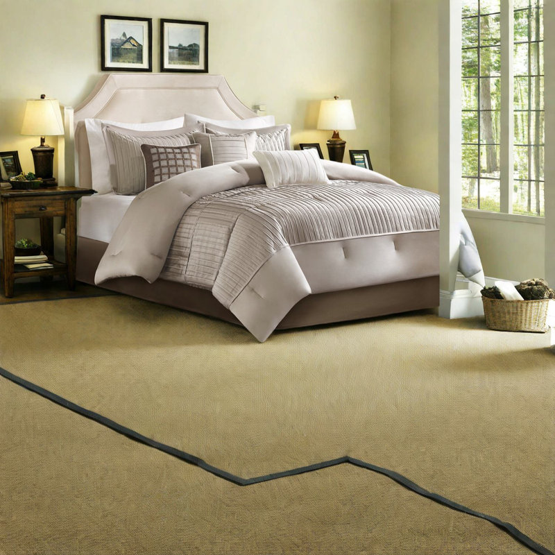 Ensembles de literie luxueux en polyester taupe avec motif charmeuse moderne
