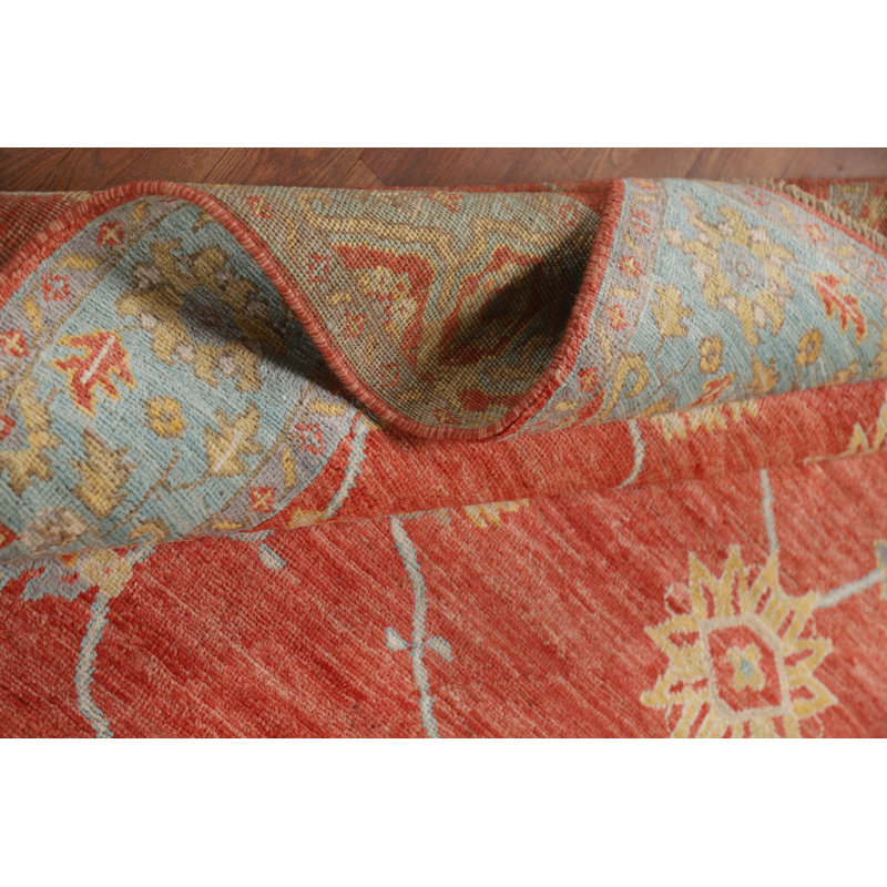 Vegetable Dye Handmade Oushak Turkish Rug 5x7