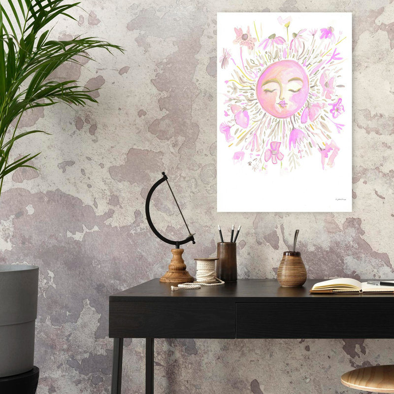 Art contemporain, art floral abstrait, H 24 po x l 16 po