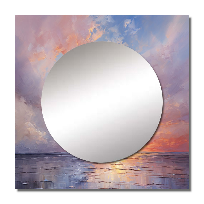 Miroir mural de salon Emmalene - Paysages, 23 po x 23 po