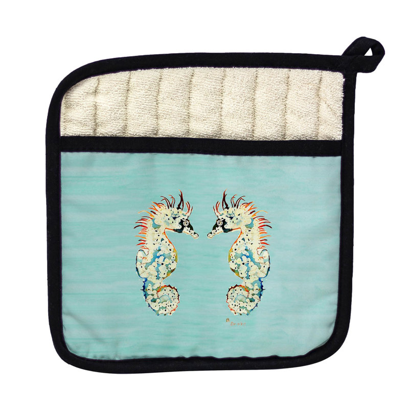 Betsy Drake Interiors Cotton Potholder, Cream