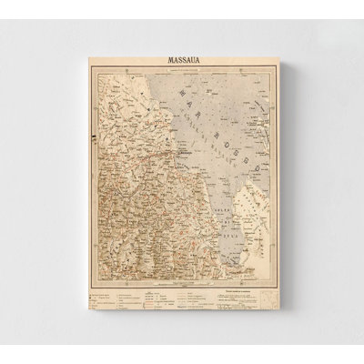 Massaua, Éthiopie, Érythrée, 1896 par cartes rétro, Éthiopie, reproduction d'affiche, idée de cadeau pour le professeur de géographie antique, art de classe en géographie