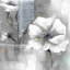 Fleurs monochromes et argentées - imprimé industriel botanique