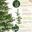 Arbre de Noël artificiel 7 pi par 400 blanc chaud, 941 branches, base en bois pour installation à la maison avec lumières à DEL, décor de fêtes Pe +-139657193