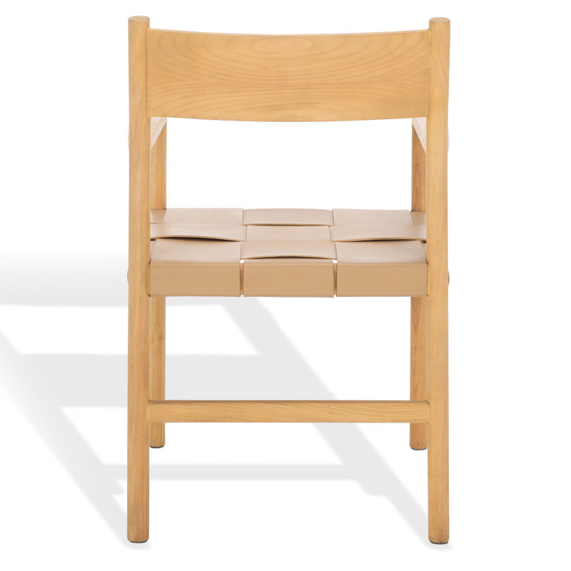 Devnie Leather Upholstered Arm Chair, Natural, Tan