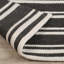 Tapis gris anthracite à rayures performance tissé à la main Palma-537822279