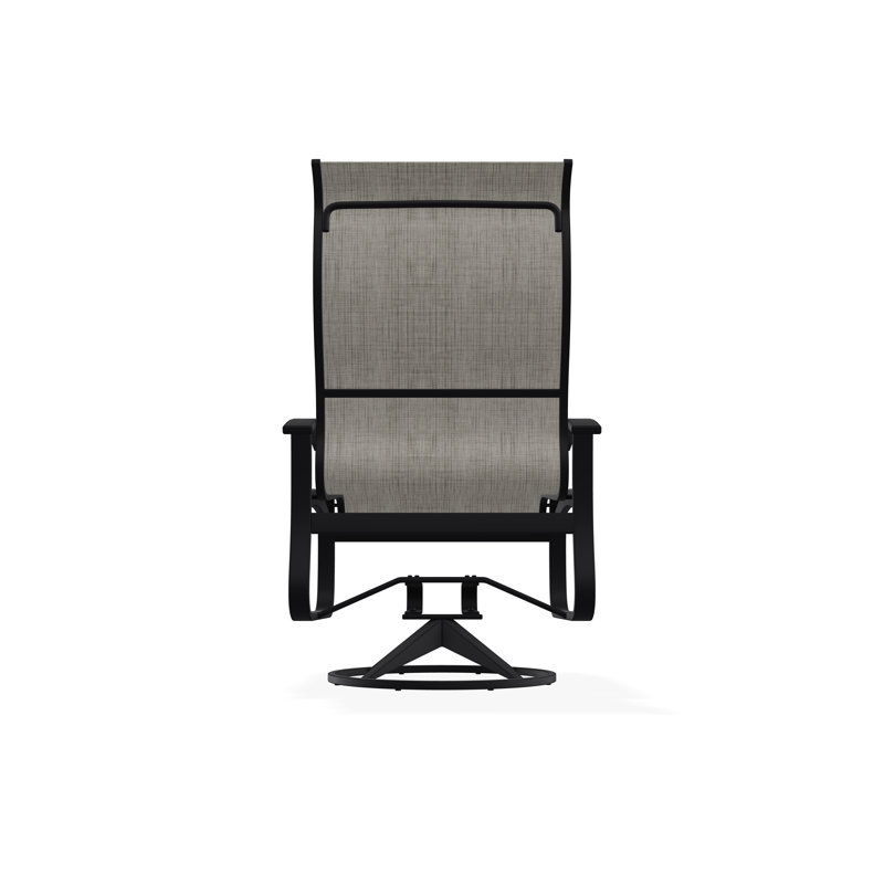 Belle Isle Outdoor Dining Chair, Smoke, Black