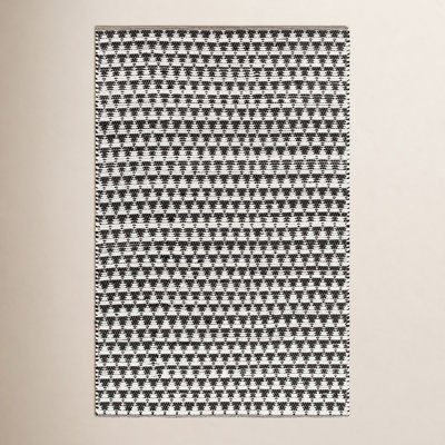 Addy Hand-Woven Geometric Black Rug