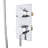 Aquata Chrome Rain Fall Shower Faucet Set with Hand Shower (Valve Included)